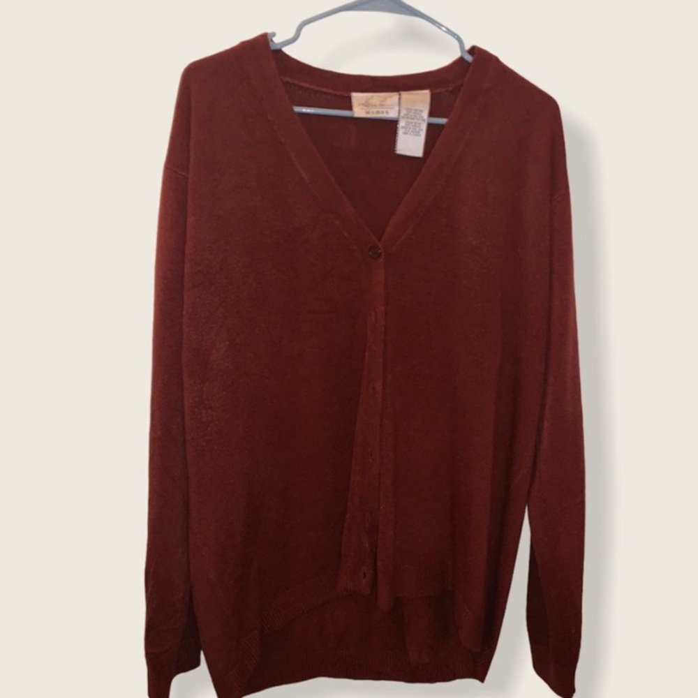 vintage burnt orange cardigan